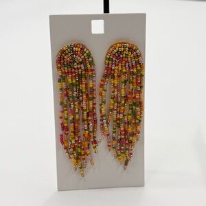 🚨3 for $15🚨 Colorful Beaded Fringe Earrings